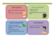 Cooperative learning role-cards