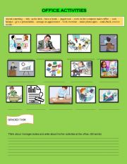 English Worksheet: Office activities