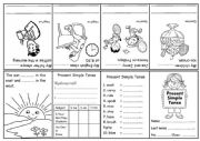 English Worksheet: Minibook Present Simple Tense