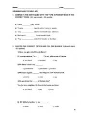 English Worksheet: Test Present Simple