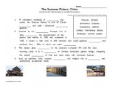 English Worksheet: The Summer Palace, China