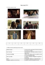 English Worksheet: Paper Towns Movie Worksheet