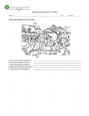 English Worksheet: animals in singular and plural
