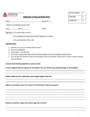 English Worksheet: technology test 