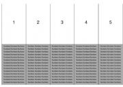 Simple 1-20 Number Cards. Fold, paste, cut. 