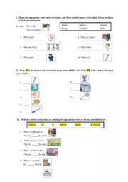 English Worksheet: She / He