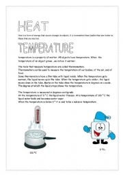 English Worksheet: Heat and Temperature