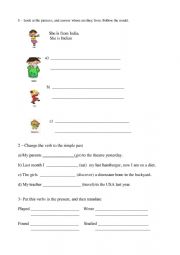 Simple Past Worksheet