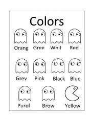 English Worksheet: Colors 