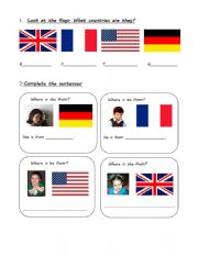 English Worksheet: Where are you from?