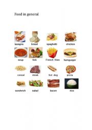 English Worksheet: Food vocabulary
