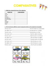 English Worksheet: Comparatives