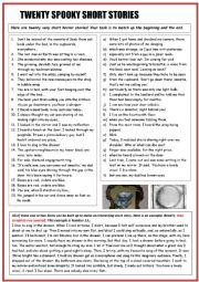 English Worksheet: Writing practice: very short stories!