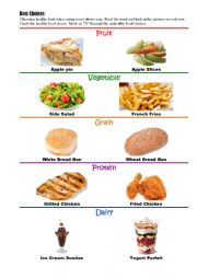 English Worksheet: Choices