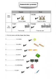 English Worksheet: Demonstrative pronouns