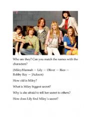 English Worksheet: Hannah Montana-ep 1