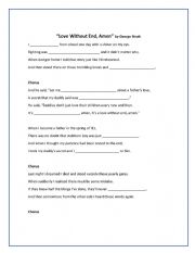 A Love Without End Amen by George Strait worksheet