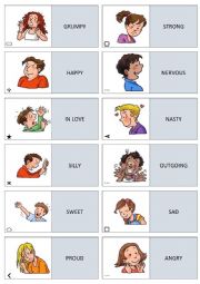 English Worksheet: Mood dominoes