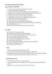 English Worksheet: Speaking/writing discussion topics for the final exam