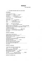 English Worksheet: Bad Blood - Taylor Swift