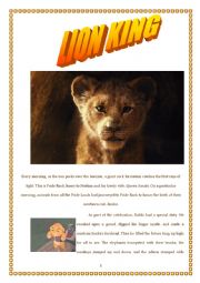 English Worksheet: Lion king 