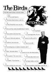 English Worksheet: The Birds Alfred Hitchcock