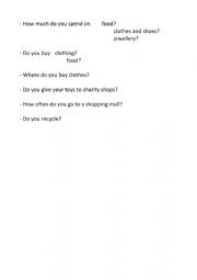 English Worksheet: Overconsumption Questions