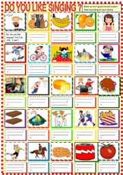 English Worksheet: Do you like......?