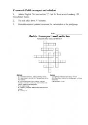 Crosswods public transport and vehicles