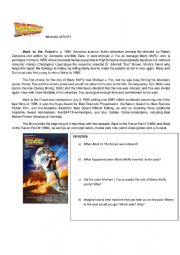 English Worksheet: Back to the future