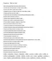 English Worksheet: Occupations