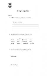 English Worksheet: living in big cities