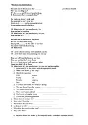 English Worksheet: another day in paradise