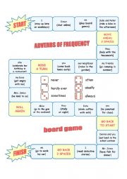 English Worksheet: ADVERBS OF FREQUENCY - board game