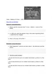 English Worksheet: Notting Hill riots in 1958