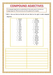 English Worksheet: COMPOUND ADJECTIVES