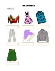 English Worksheet: clothes