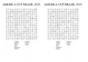 English Worksheet: America cup 2019 wordsearch