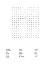 English Worksheet: BODY PARTS