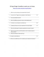 English Worksheet: Canada 