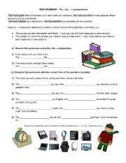 English Worksheet: MINI GRAMMAR - The...the + comparatives