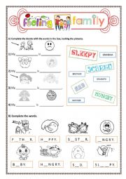 English Worksheet: Feelings