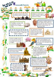 English Worksheet: Commonwealth Countries-India (4)