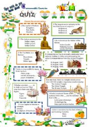 English Worksheet: Commonwealth Countries-India-Quiz