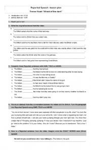 English Worksheet: Reported Speech video activity TREVOR NOAH