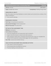 English Worksheet: Reading Assessment LINC 3 reading about Caanada day event