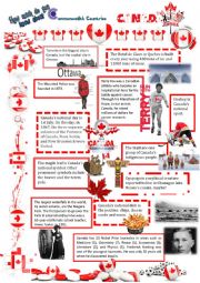 English Worksheet: Commonwealth Countries-Canada (7)