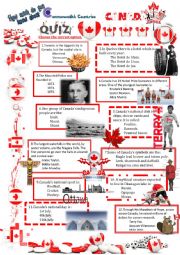 English Worksheet: Commonwealth Countries-Canada-Quiz