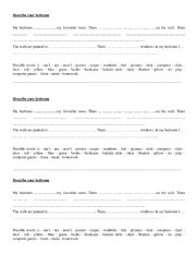 English Worksheet: Describe your bedroom