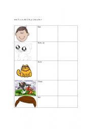 English Worksheet: aNIMALS